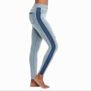 Spanx Distressed Skinny Jeans with Side Stripe